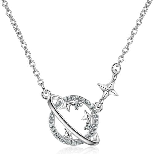 New Womens Necklaces Pendants for Wedding Party Jewelry Star Planet Chokers Necklace Valentines Day Gift