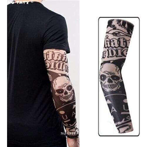 Nu-TATY Skeleton King Man&woman style Tattoo Sleeve Stockings Body Art Leggings Cool Boys Girls Party Wearings
