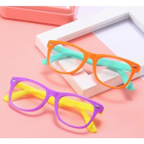 Anti Blue Rays Light Kids Glasses Vintage TR90 Computer Silicone Myopia Frame Children Boys Girls Baby Gaming Optical Eyewear