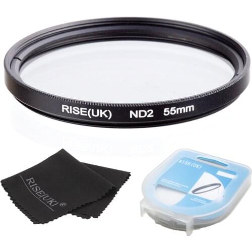 RISE(UK) 55 mm Neutral Density ND2 Filter FOR ALL Camera lens+case +gift