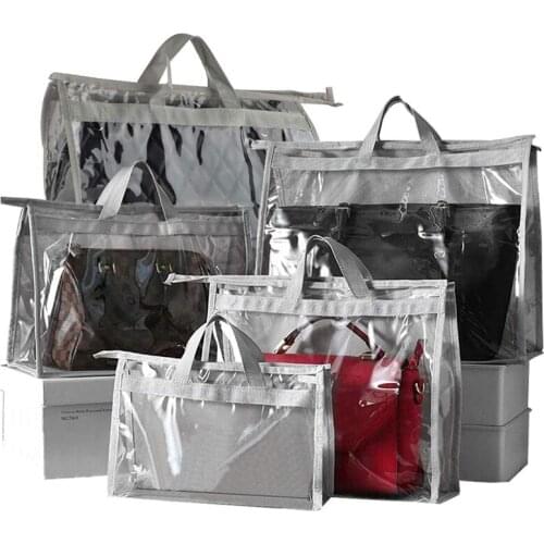 Handbag Storage,Handbag Organizer,Dust Cover Bag,Transparent Anti-Dust Purse Storage Bag for Hanging Closet with Zipper
