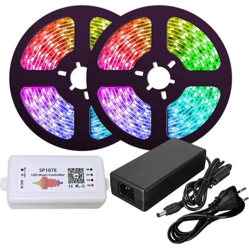 DreamColor LED Strip Lights, Smart Music Sync 12V WS2811 Strip SP107E Phone App Controlled for Party, Room, Bedroom, TV, Gaming