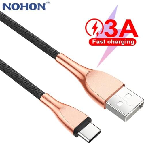 2m 3m USB C Cable For Samsung Xiaomi mi Redmi Note 8 10 Huawei Android Type C 3A Fast Charge Mobile Phone Cord Charger Data Wire