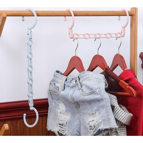 Rotatable Multi-function five-hole windproof non-slip magic hanger wardrobe sorting drying drying rack storage rack save space