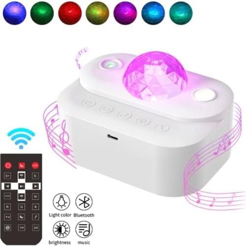 Star Galaxy Projector Ocean Wave Night Light Room Decor Rotate Starry Sky Bluetooth Porjectors Lamp For Home Bedroom Lamp Gifts