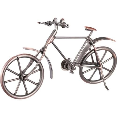 1pc Iron Art Bike Ornament Retro Chic Bike Figurine Bike Adornment for Dorm Office