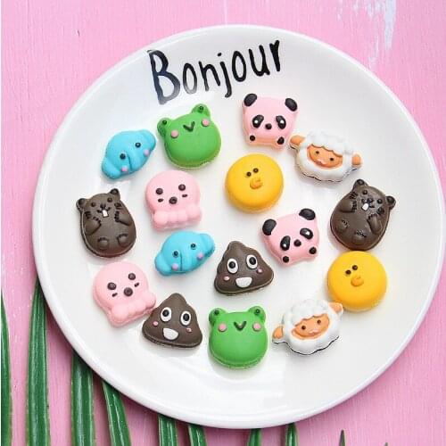 10 Pcs Resin Cartoon Animal DIY Jewelry Making Cellphone Shell Accessories Material Elephant Frog Sheep Duck Bear Materials
