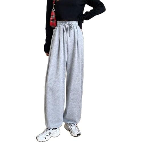 2020 Spring Autum Women Sweatpants Fashion Baggy Sports Casual Pants Loose High Waist Trousers Jogger Streetwear Plus Size XXXL