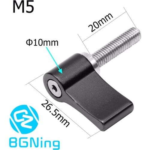 Aluminum L-type Adjustment Tighten Locking Screw 7-shaped Handle Screw M5 M4 Adjustable Thread Knob Screw