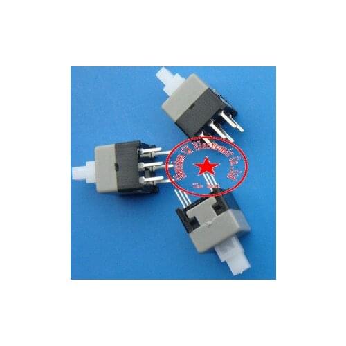 Free shipping 200PCS 5.8X5.8mm 5.8*5.8M 6Pin Push Tactile Power Micro Switch Self lock On/Off button Latching switch