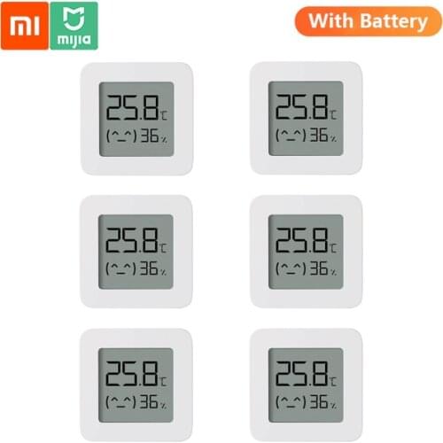 Xiaomi Mijia Bluetooth Thermometer 2 Wireless Smart Electric Digital Hygrometer Thermometer Humidity Sensor Work With Mijia APP