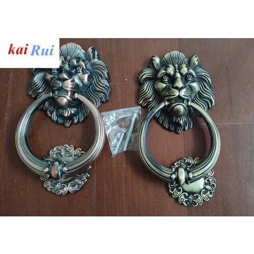 20cm Large Antique Lion Door Knocker Lionhead Doorknockers Lions