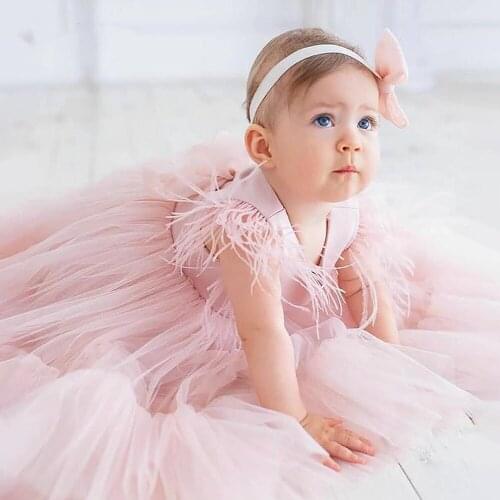 Flower Girl Dresses Applique Sleeveless Tulle Wedding Cute Princess Communion Pageant Kids Gowns