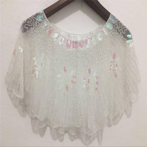 Womens 1920s Wedding Wrap Bridal Shawl Gatsby Evening Bolero Flapper Cape New Versatile Sequins Beaded Shoulder 9430