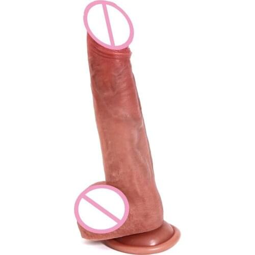 Flexible realistic big dildo silicone anal plug butt plug Erotic penis with suction cup adult sex toys for women