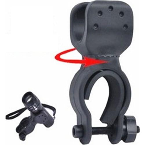 Hot Universal Black Rubber Bicycle Bike Mount Bracket Clip Clamp Holder For LED Light Lamp Flashlight Torc