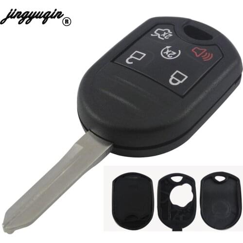 Jingyuqin 10pcs for Ford Edge Escape 2007-2013 New Uncut Remote Key Shell Fob Case 4 Button