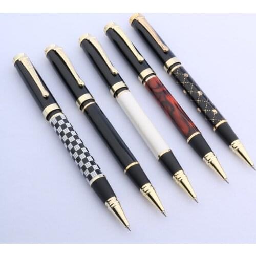 JINHAO 500 Black and white gred Ice flower olden Relief checkerboard lattice Rollerball Pen