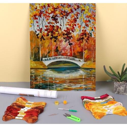 Memories Past Love Printed Canvas 11CT Cross-Stitch Embroidery Complete Kit DMC Threads Needlework Painting Craft Sales