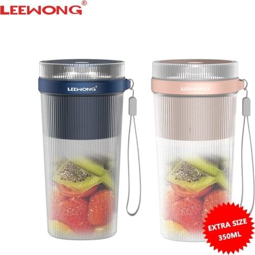 LEEWONG Portable Juicer USB Fruit Blender Mini Smoothie Milkshake Mixer Kitchen Travel 350ml