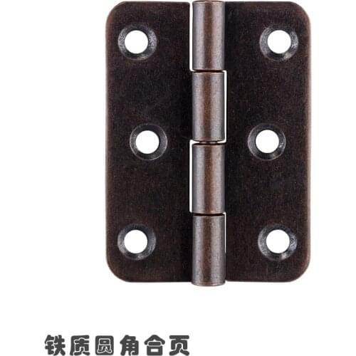 Antique copper color iron material round corner 2" for Doors open 270 degree furniture Hinge with free screws