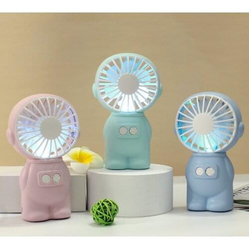 1pc Cute Portable Mini Fan Space Astronaut Night Light Small Fan Usb Charging Summer Cooler For Outdoor Travel Office#42