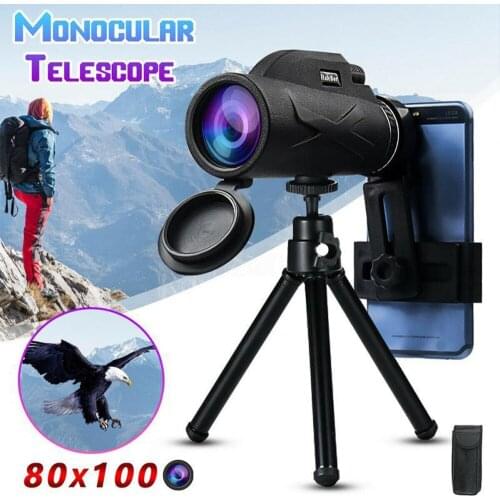 Powerful Single-Eye Long-Distance 10000m Telescope Zoom High-Quality HD Hunting Optical Telescope For Smartphone 80X100 Telescop
