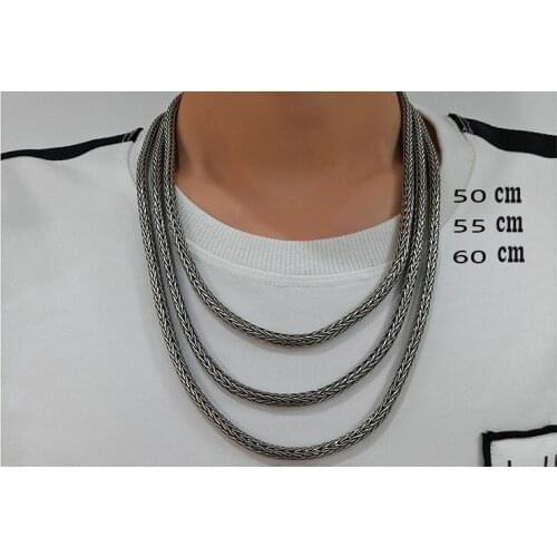 Real 100% 925 Silver Glossy Fashion Bead Black Agate Ring Mens Square Ring 5mm