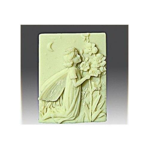 Soap /candel silicone mold handmade soap silica gel mould flower and girl