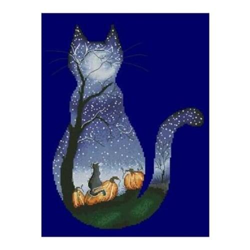 Cat 3 Counted Cross Stitch 11CT 14CT 18CT DIY Chinese Cross Stitch Kits Embroidery Needlework Sets