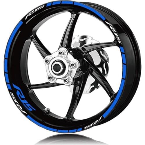 R15 Tire Logo Sticker Motorcycle Rim Wheel Waterproof Reflective Stripe Decals Sticker Suit For Yamaha r15 R 15
