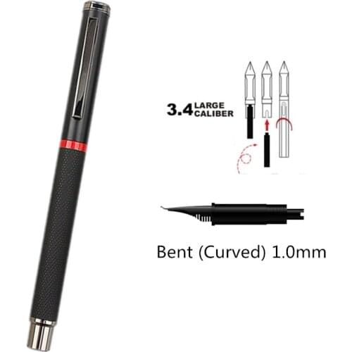 Luxury Brand Fountain Pens 0.5mm Black F Nib Converter Pen Steel Ink Pens Simple Office Business Signing Pen Writing Pens