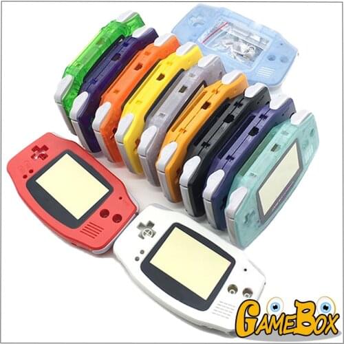 DIY Full set housing shell cover case w/ conductive rubber pad buttons for Game Boy Advance GBA console