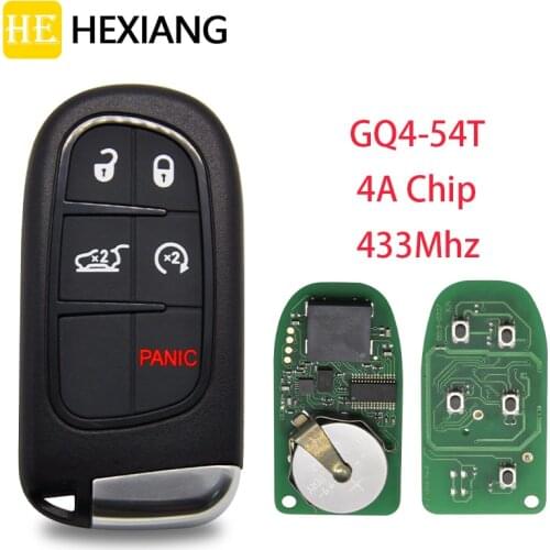 HE Xiang Car Remote Key For Jeep Cherokee Dodge RAM Durango Chrysler 4A PCF7953M 434Mhz FCCID GQ4-54T Auto Smart Promixity Key
