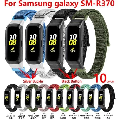 Soft Nylon Material Sport Watch Band For Samsung Galaxy Fit SM-R370 Watchband Stripe Printed Replacement Bracelet Strap
