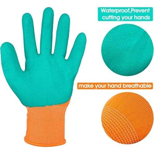 Gardening Gloves With Fingertip Claws Elves Gloves Latex Gardening Planting Tool Work Digging Rake Products Household Green R9Y3