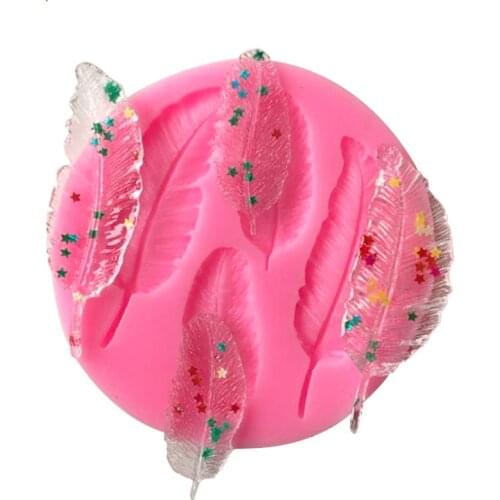 Birds Feather Sugar Buttons Silicone Mold DIY Fondant Cake Decorating Tools Chocolate Gumpaste Lace border Mold Baking Utensils