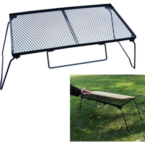 Iron Net Table Folding Table Camping Outdoor Lightweight for Camping, Beach, Backyards, BBQ, Party, Food Grill