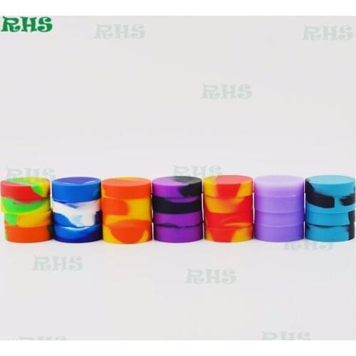 USA Canada popular nonstick FDA food grade 5ml small mini silicone jars dab wax containers from RHS factory made