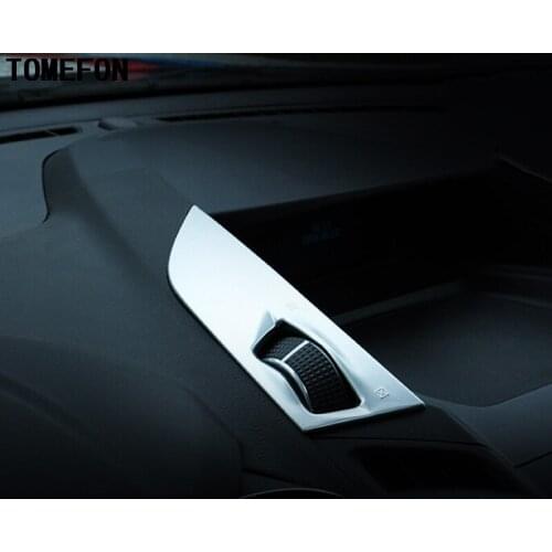 TOMEFON 2Pcs For Ford KUGA ESCAPE 2017 ABS Chrome Matte Dashboard Air Conditioning Vent Outlet Cover Trims Auto Interior Styling