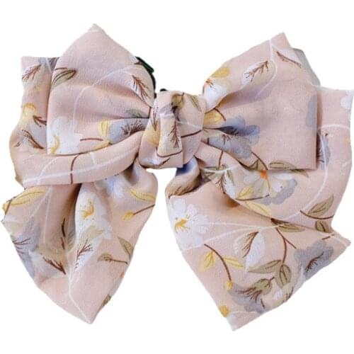 RZ074 Fashion And Simple Personality Hairpin Gauze Bow Spring Clip Design Hair Accessories