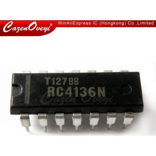1pcs/lot RC4136N RC4136 XR4136 DIP-14 In Stock
