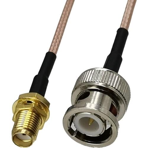 1pcs RG316 BNC Male Plug to SMA Female Jack Bulkhead Nut RF Coaxial Connector Pigtail Jumper Cable Straight New 4inch~5M
