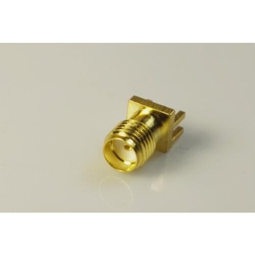 100Pcs SMA Connector Jack Female Socket 50 Ohm Board Edge End Launch Solder RP-SMA Coaxial RF connector Receptacle
