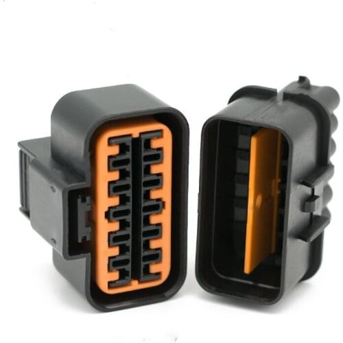 10Sets 12 Pin/Way Gas Accelerator Pedal Connector Automotive Plug For 99-05 VW Jetta Golf GTI MK4 Audi PB625-12027 PB621-12020