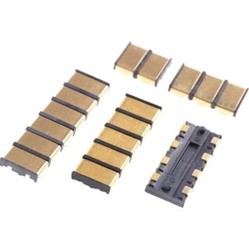 20 pcs Female Contact Pad Contact 4.0 mm Pitch 2 3 4 5 6 Pin Target Connector Surface Mount Battery Connectors Height 1.9mm