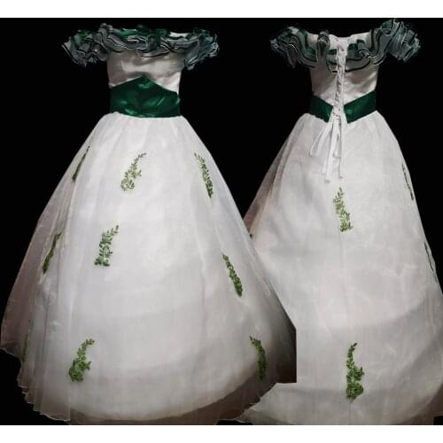 2020 New white Vintage costumes 18th Duchess Retro medieval Renaissance Reenactment Theatre Civil war Victorian dress D-619