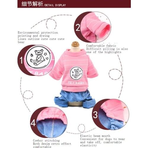 5pcs Pet supplies Cotton cloth hooded pet sweater Small dog Spring and summer and Autumn,dog costume pet clothes