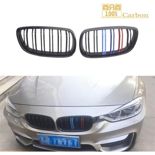 ABS Glossy Black Front Grille 3 Colors For 3 Series E92 LCI 2005-2013
