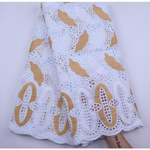 African Dry Cotton Lace fabric High Quality Swiss guipure Milk Silk Lace fabric Swiss Voile Lace fabric In Switzerland for Dress